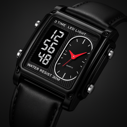 Original Skmei 1868 Men's Luxury Dual Display Watch – Stylish Digital & Analog Timepiece for Boys and Men