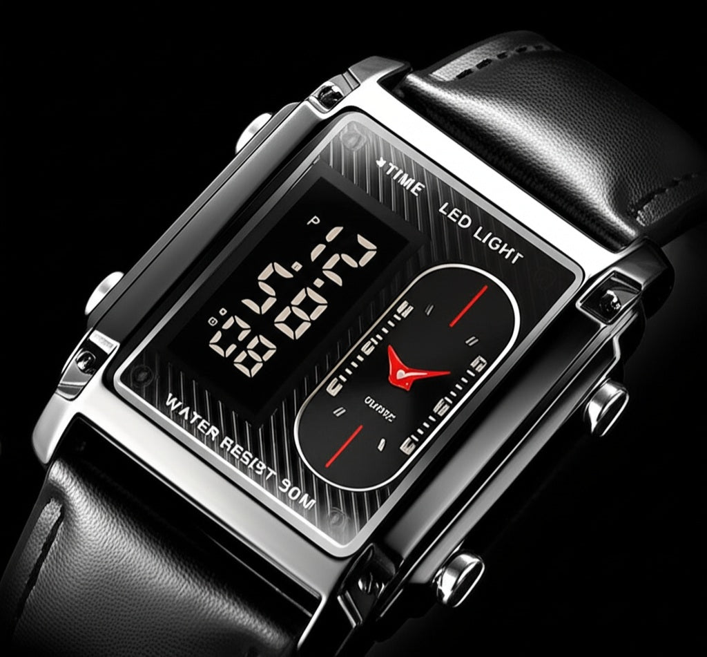 Original Skmei 1868 Men's Luxury Dual Display Watch – Stylish Digital & Analog Timepiece for Boys and Men