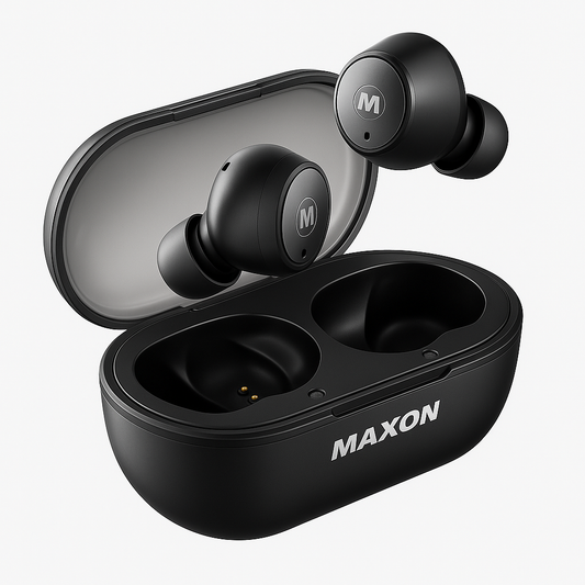 Maxon B-12 Mono Earbuds – Crystal-Clear Sound with ENC & Smart Touch Control (Random Color)